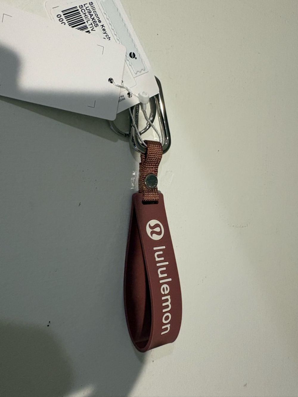 lululemon athletica Maroon Silicone Keyring Strap